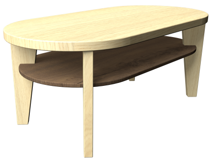 table basse Alyss pieds bois